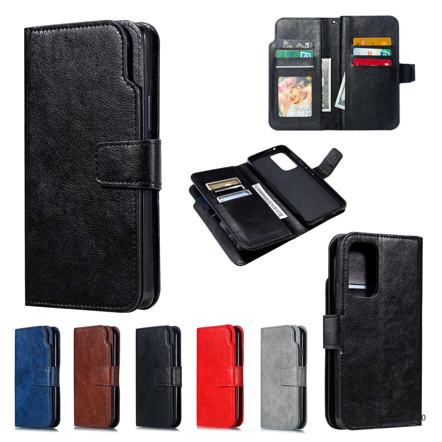 Guscio Antipolvere Anti-Caduta Per Samsung Galaxy A53 A23 A33 A73 A14 A24 9 Slot Per Schede Coperture Anti-Caduta Custodia Multifunzione