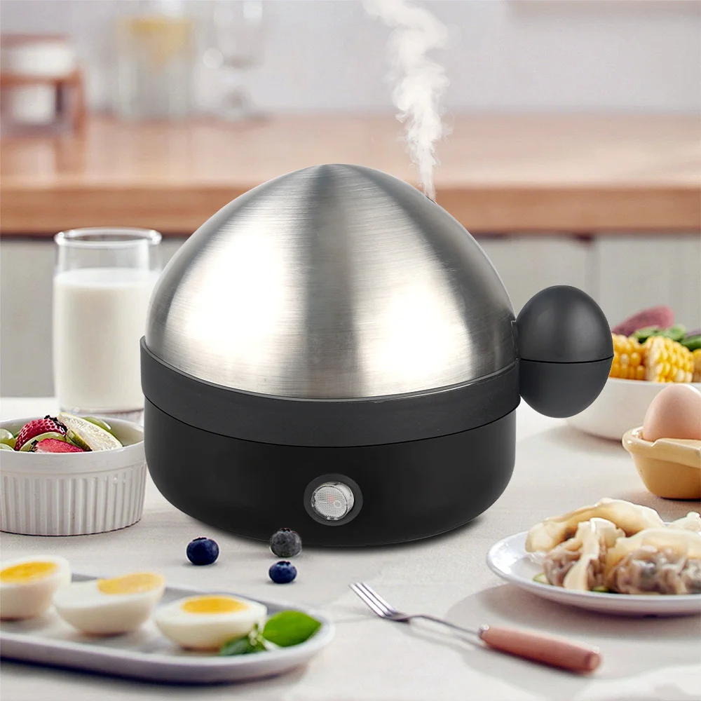 360W Electric Egg Boiler 7 Eggs Steamer Multifunctional Cooker with Auto Shut Off for Omelet Soft Medium and Hard Boiled Eggs EU 4