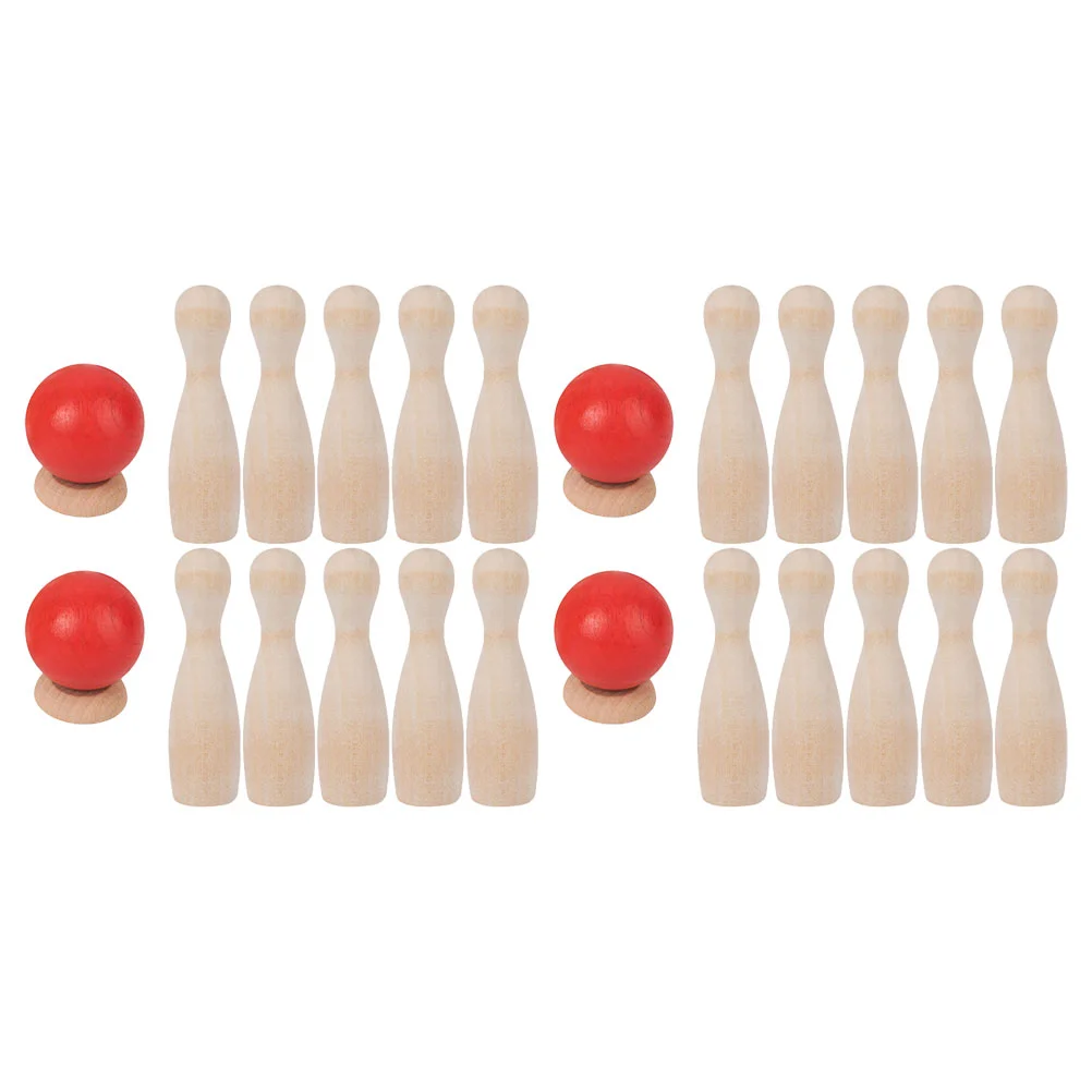 

2 комплекта, Детские деревянные игрушки для боулинга