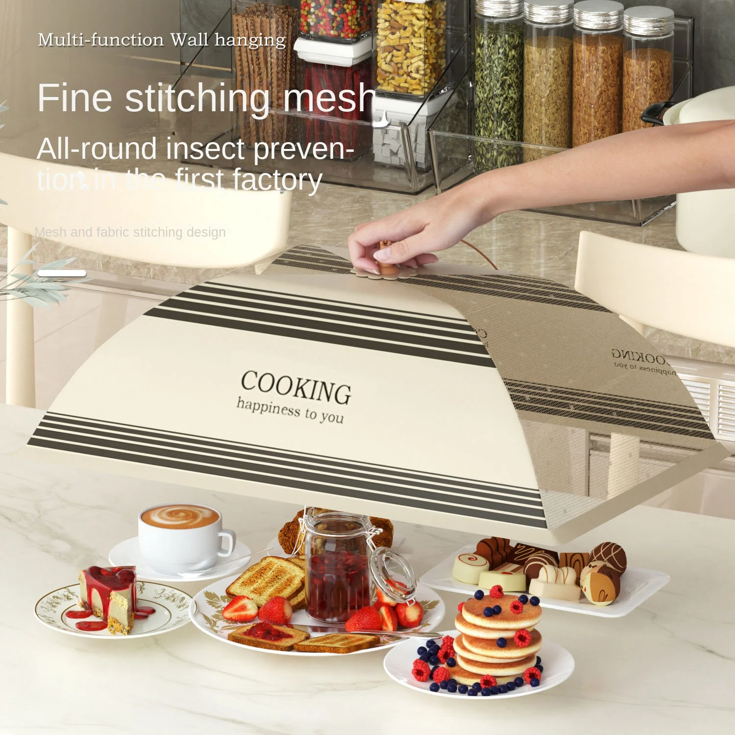 FoldableTableFoodCoverUmbrellaStyleDiningTableLeftoverFood