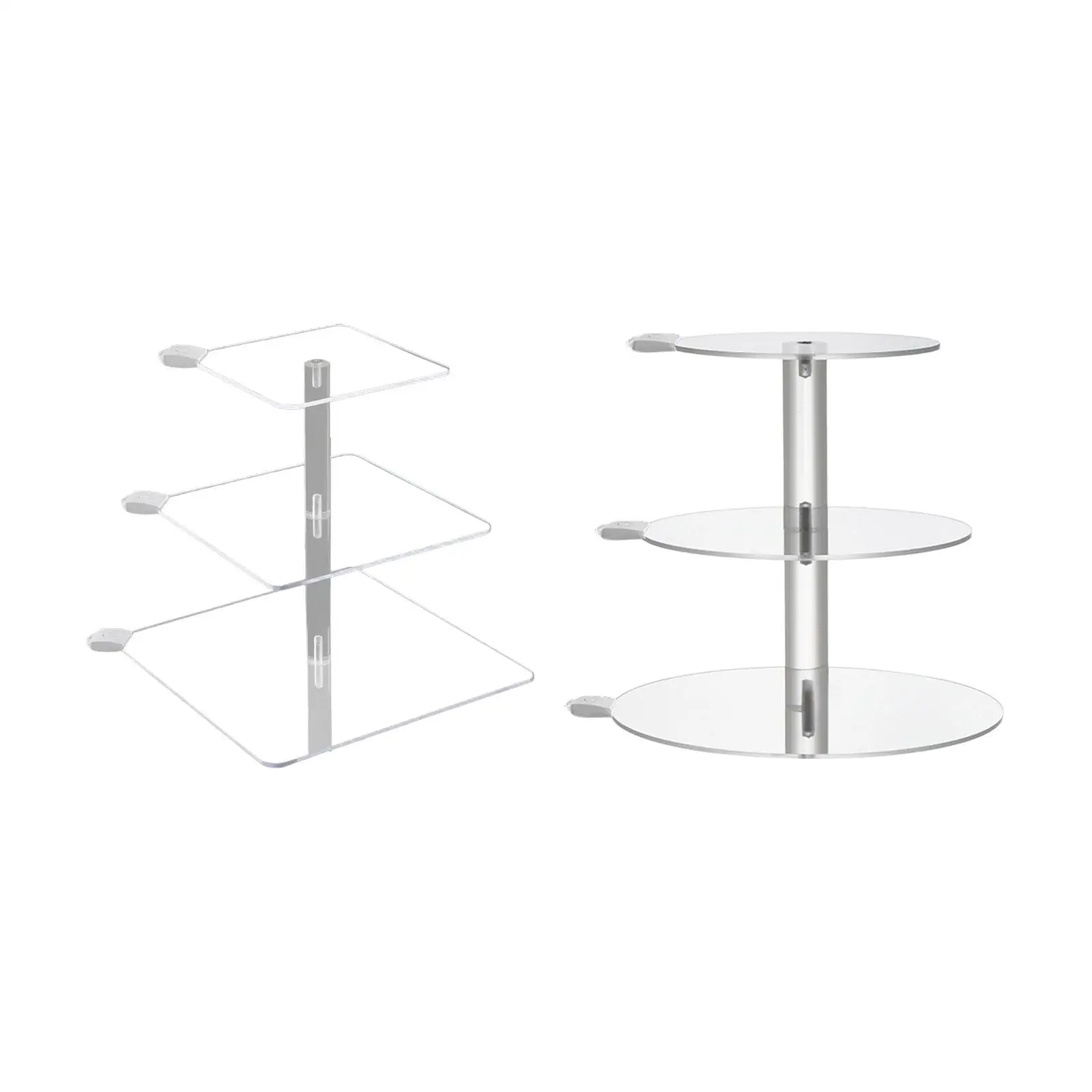 

3 Tier Cupcake Holder with LED Light Acrylic Cupcake Stand for Party Dessert
