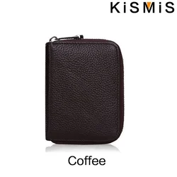 Elegant Genuine Leather RFID Blocker Wallet - Accordion Design with 12 Card Slots and Cash Pockets (Coffee)