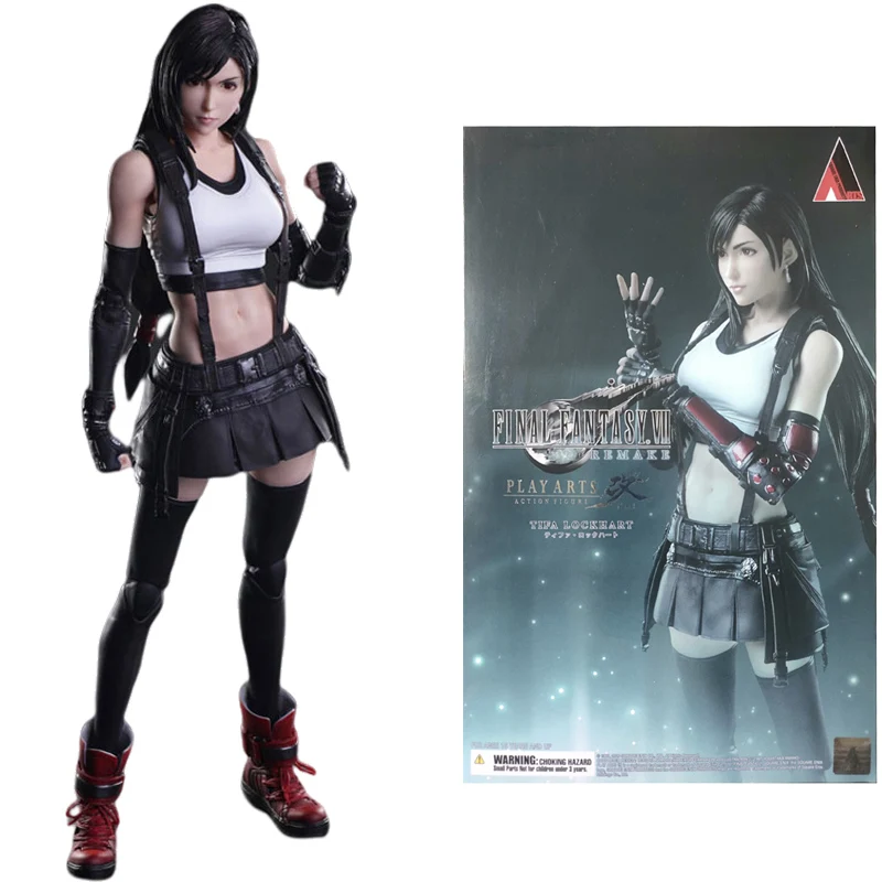 

In Stock Original SQUARE ENIX PLAY ARTS Tifa Lockhart Final Fantasy VII Remake Anime Figure Model Collectible Action Toys Gifts