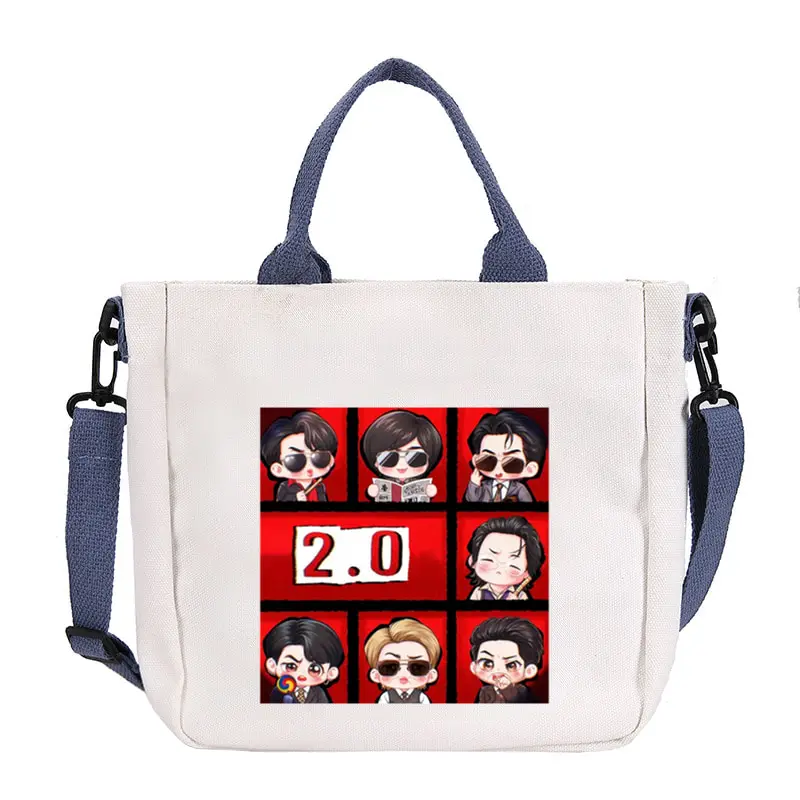 Arirang 2.0 World Tour 2026 Blaue Tragetasche, große Kapazität, multifunktionale Umhängetaschen, wiederverwendbare Einkaufstasche, Geschenk für Frauen, Kpop-Fan