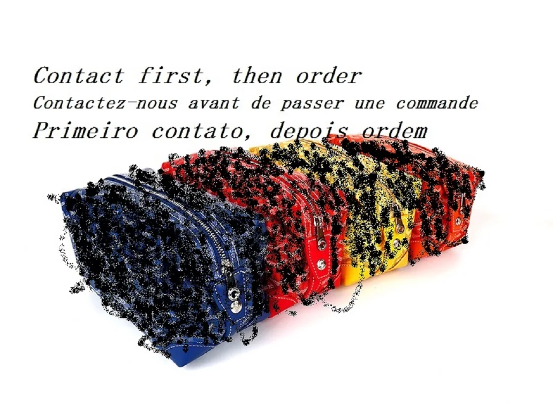 New high-end denim cosmetic bag - portable large-capacity travel cosmetic storage bag for women. Order genuine leather dog bag 6