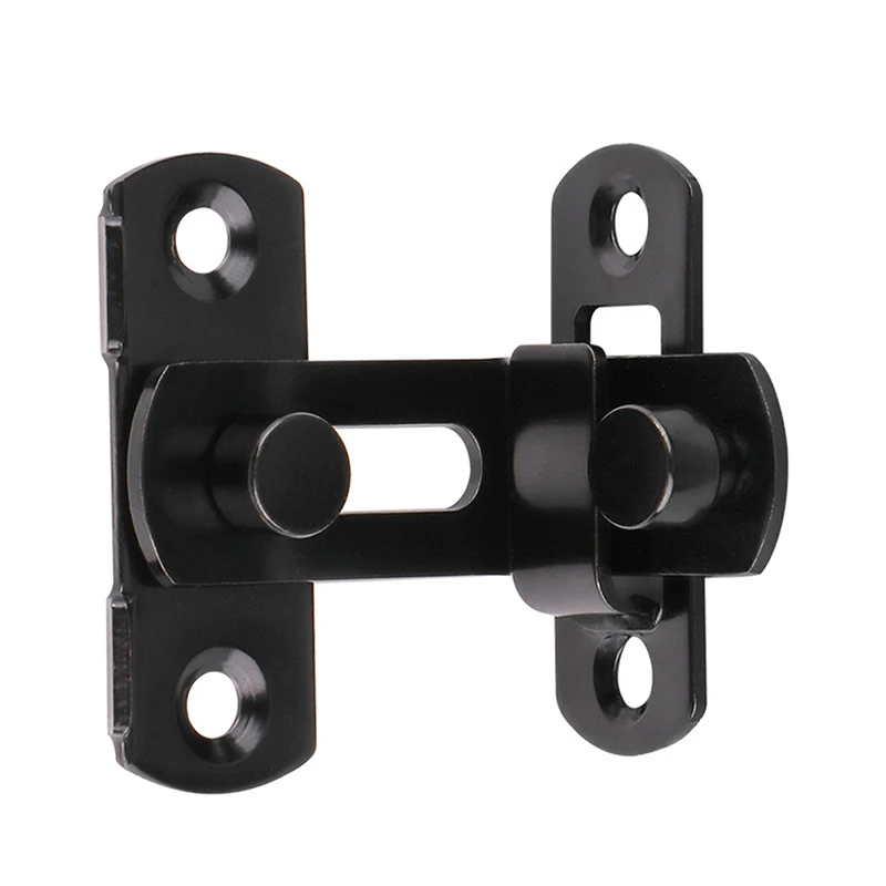 Door Lock Guard Latch Bolt 90 180 Degree Stainless Steel Toggle Latch Sliding barn Door Lock Black Iron Right Angle barn door latch sliding door latch door lock latch
