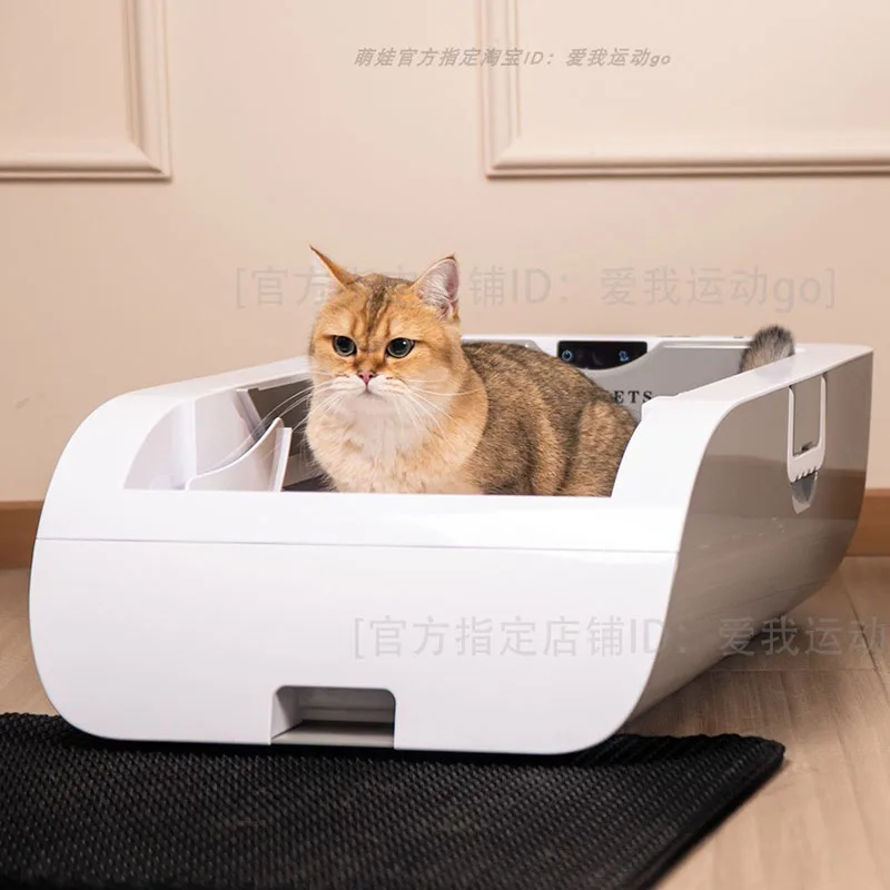 Smart Automatic Cat Litter Box Mat Villa Japanese Scoop Scraper Feeder Basket Large Cat Toilet Cleaning Arenero Pet Furniture
