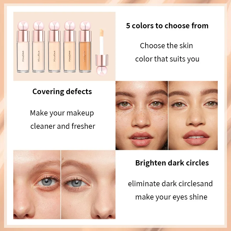 Concealer Pore Blurring Moisturizing Oil Control Long Lasting Sweat Resistant Non Transfer for Covering Facial Blemishes