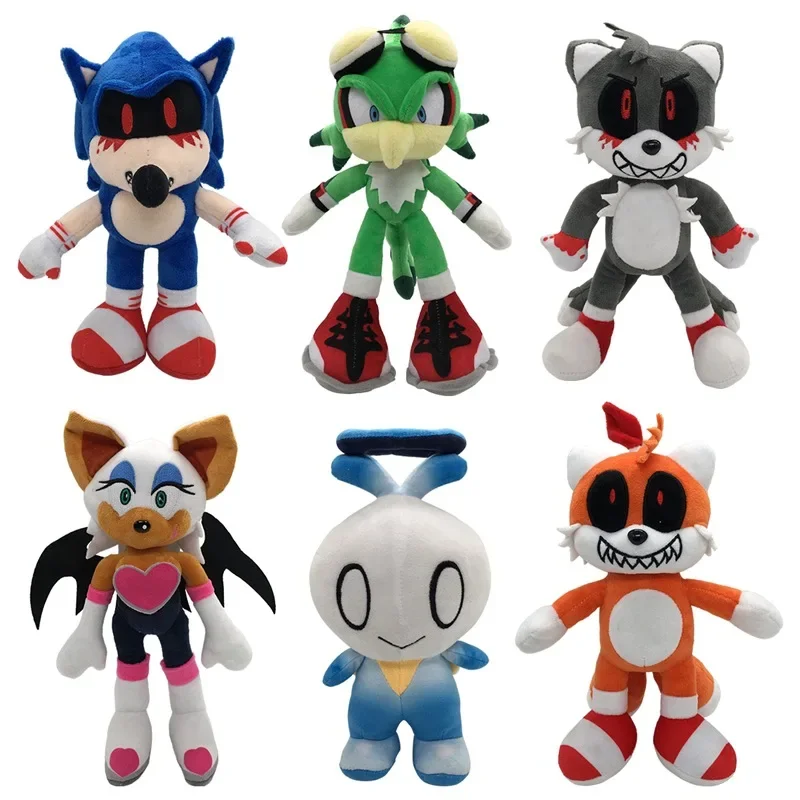 

30Cm Super Sonic The Hedgehog Soft Stuffed Plush Doll Cartoon Game Anime Knuckles Shadow Tails Plushie Kids Toys Birthday Gift