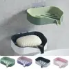 Plastic Double Layer Soap Holder Punch-Free Wall-mounted Drain Soap Dish Holder Removable Self Adhesive Soap Box Kitchen 3