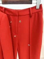 HIGH STREET 2026 FW Designer Fashion Runway Suit Set Ladies Slim Fit Single Button Rivet Gromet Blazer Jacket Pants Suit - Image 5