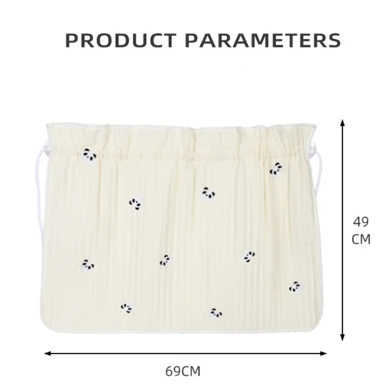 Cute Cartoon Embroidered Thickened Cotton Baby Car Window Sunshade Cover UV Protection Suction Cup Installed Sliding Curtain