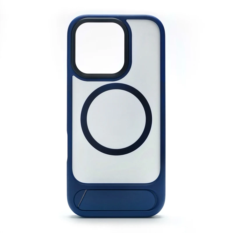 Sleek Frosted Matte Wireless Charging Metal Bracket Phone Case