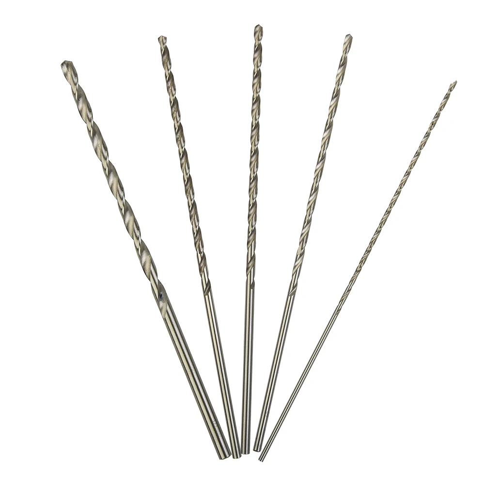 Set di punte da trapano Extra lunghe da 5 pezzi 2 3 3.5 4 5mm Multi utensili in metallo in acciaio ad alta velocità per parti di macchine utensili in alluminio e rame