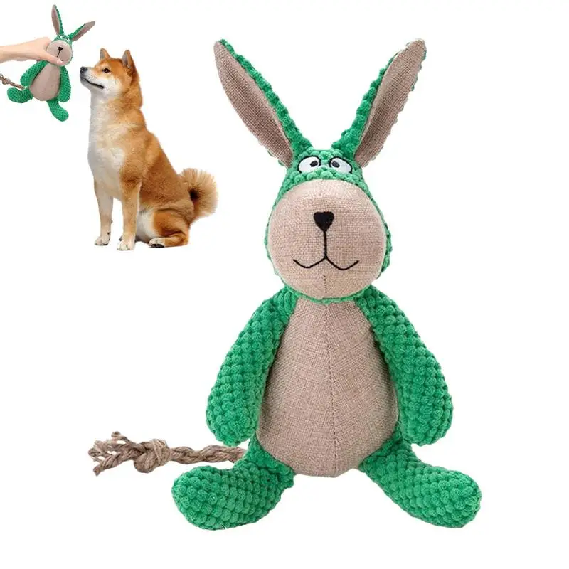 

Rabbit Dog Toy Cute Interactive Squeaky Tooth Cleaning Dog Toys Wear resistant Chew Dog Toys for Dogs puppies pet toy supplies