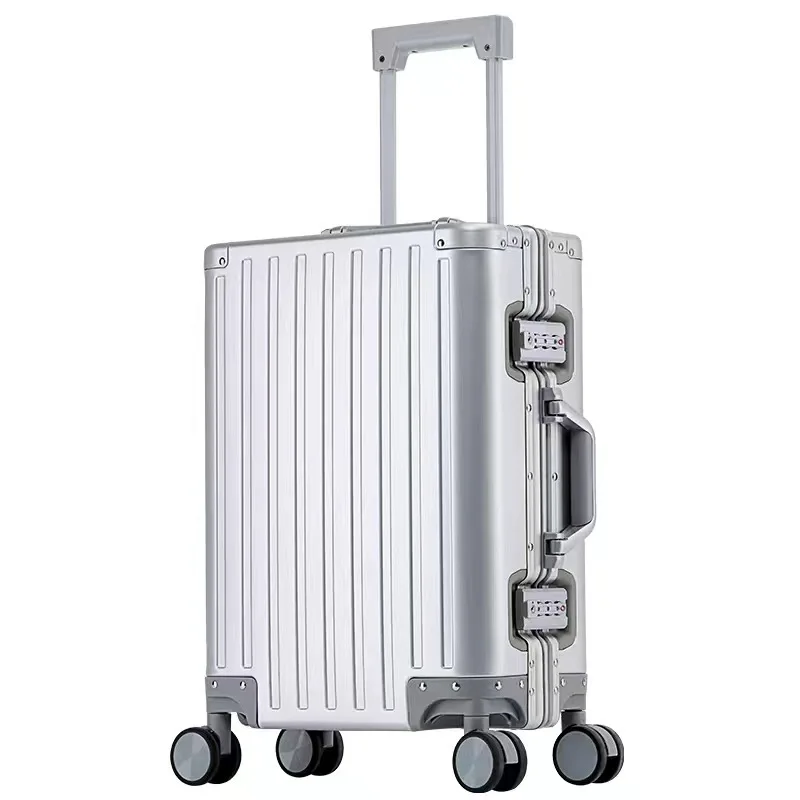 All aluminum luggage aluminum magnesium alloy travel case aluminum frame high-end pull rod case universal wheel suitcase