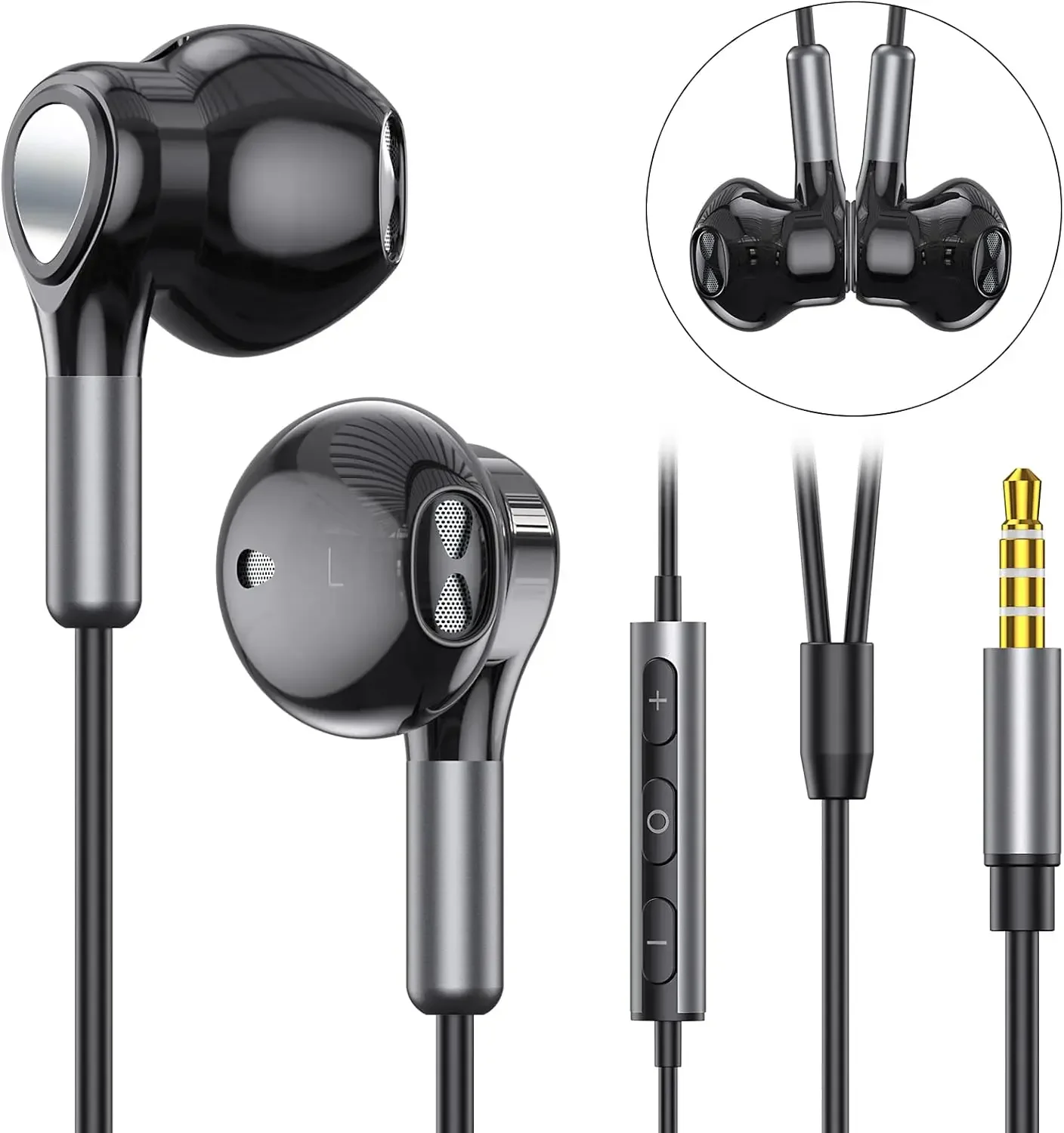 Cuffie in-ear hifi cablate con microfono e isolamento acustico_voghion.com