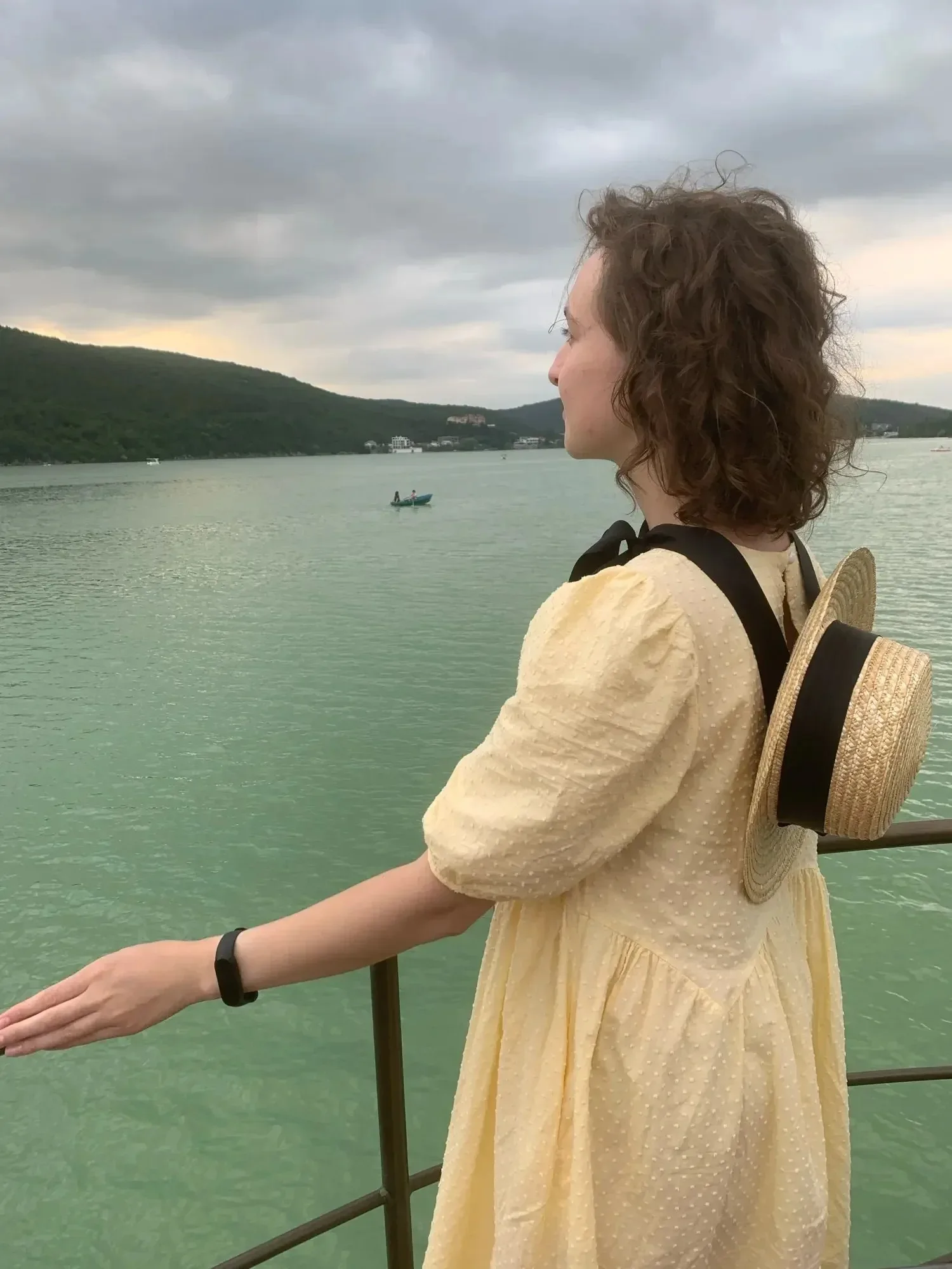 Women's Elegant Yellow Long Dress O-neck Puff-Sleeve Dots Ladies Loose Dress Casual Summer 2025 New 9941