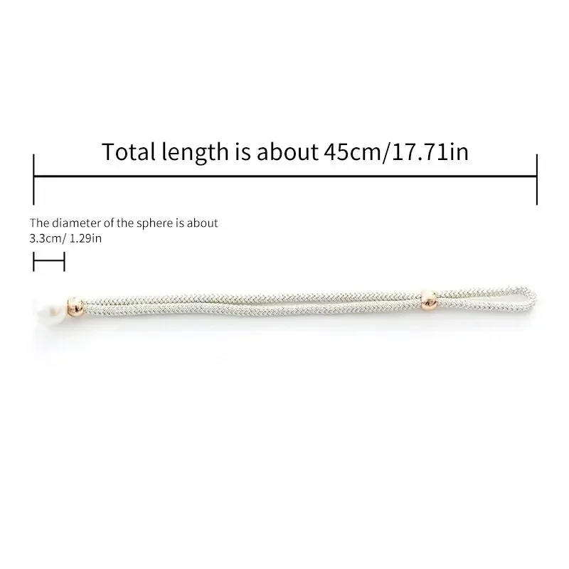 2pcs Pearl Curtain Tiebacks Decorative Fixings Rope Tiebacks No Punch Adjustable Pull-outs curtain tiebacks