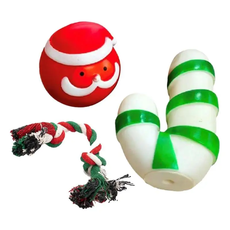 

Игрушка для собаки, резиновая игрушка для жевания зубов, Рождественская тема, прочная интерактивная игрушка ярких цветов
