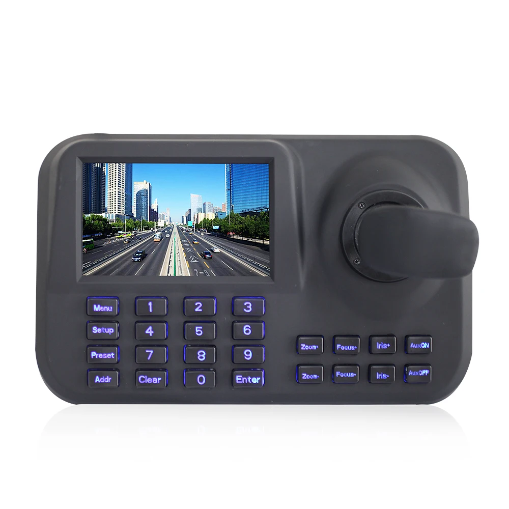 IP PTZ Keyboard Camera Portable Controller Professional RJ45 HDMI USB 5 inch with LCD screen Onvif Compatible 3D CCTV