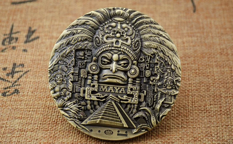 1pc Dia. 80mm Mayan Aztec Calendar Souvenir Prophecy