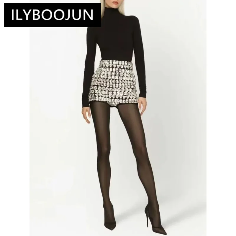 ilyboojun-ins-hot-sale-women-beading-short-bandage-shorts-high-street-sexy-slim-skinny-party-nightclub-shorts