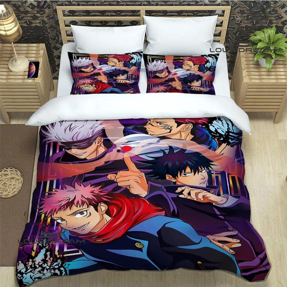 Jujutsu Kaisen Cartoon Bedding Sets exquisite bed supplies set duvet cover bed comforter set bedding set luxury birthday gift 5