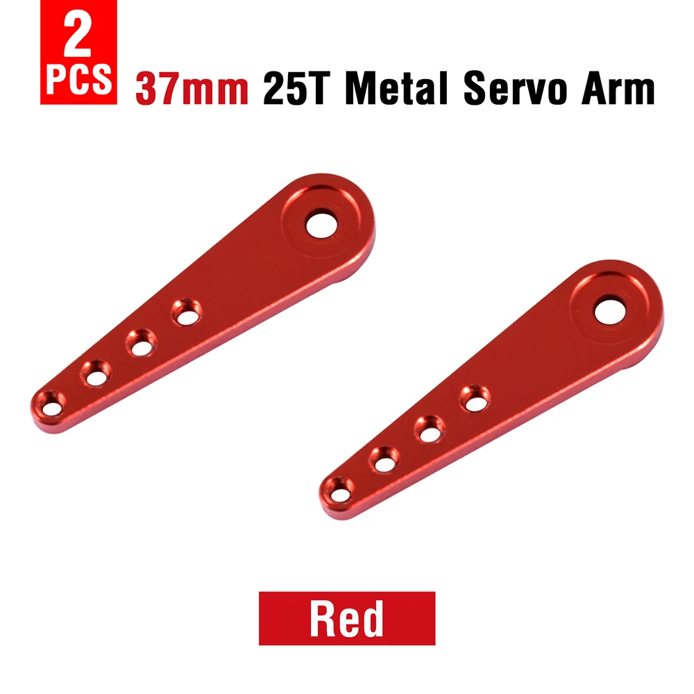 KingVal 25T Aluminum Servo Arm/Horn For Traxxas TRX4M 1/18 RC Crawler - Black-Red - View #5