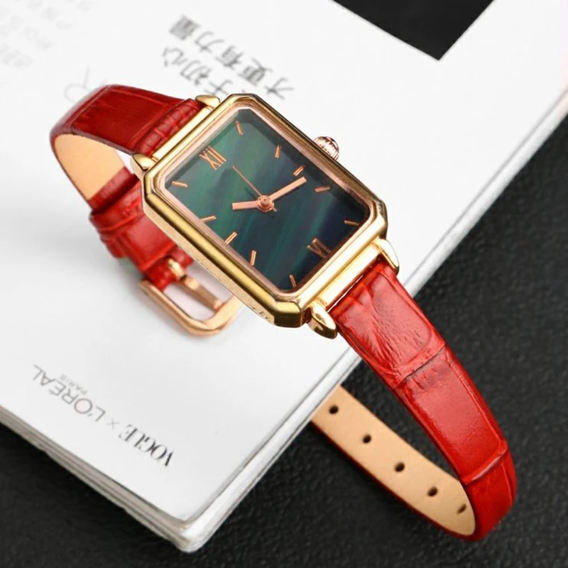 Soft Genuine Leather Vintage Watch Band - Women's Small Width Strap in First Layer Cowhide
