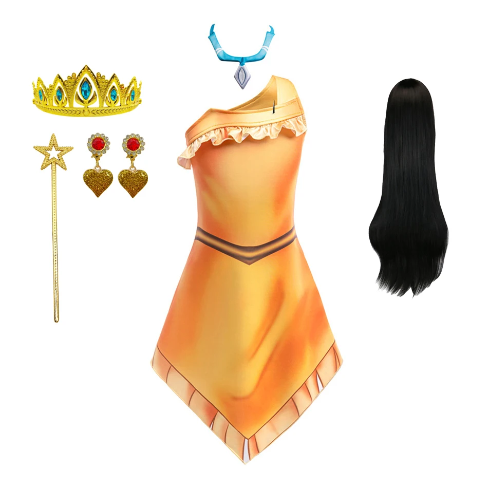 Pocahontas Princess Dress Kids Stage Performance Clothes Halloween Party Clothes For Kids Birthday Surprise Gift