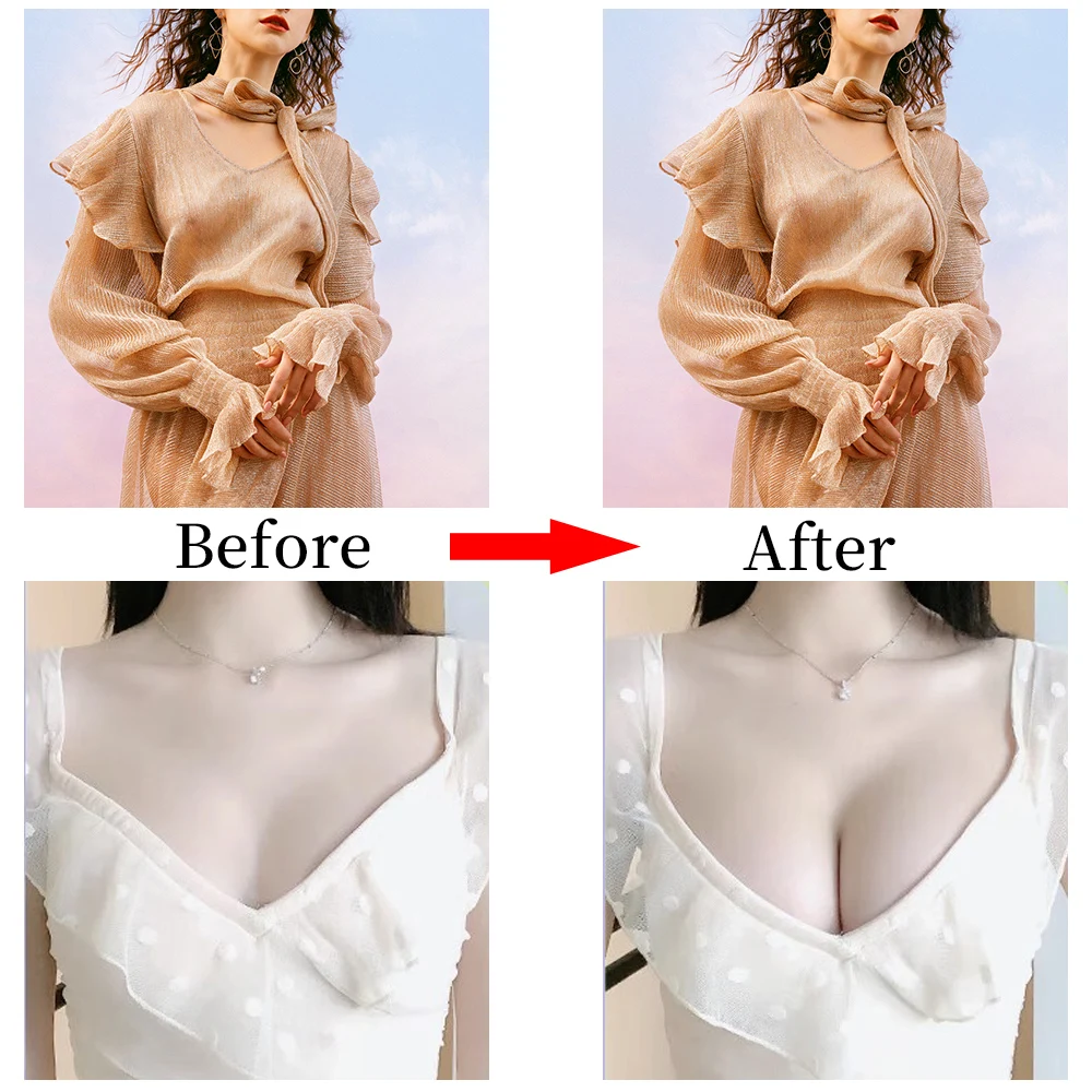 1Pairs Silicone Nipple Cover Lift Up Bra Sticker Adhesive Invisible Bras Chest Patch for Women Reusable Chest Breast Petals Pads 5