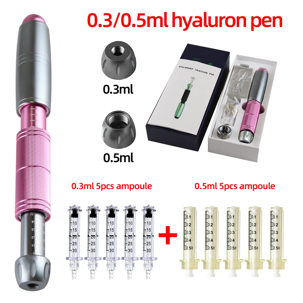Hyaluronic Acid Pen 2 in1 Hyaluron Pen Injection Hyaluron Acid For Reduce Blemishes Wrinkles Thickening Lips Hyaluronic Acid Syringe Atomizer