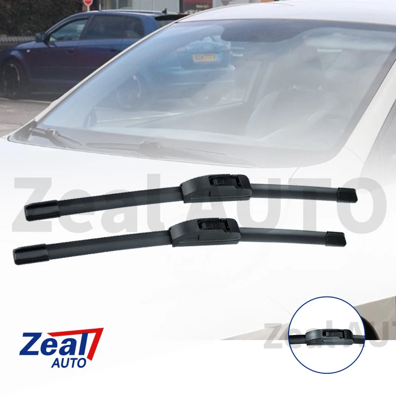 Premium LHD Front & Rear Wiper Blades - Windshield Brush Accessories (Set of 3)