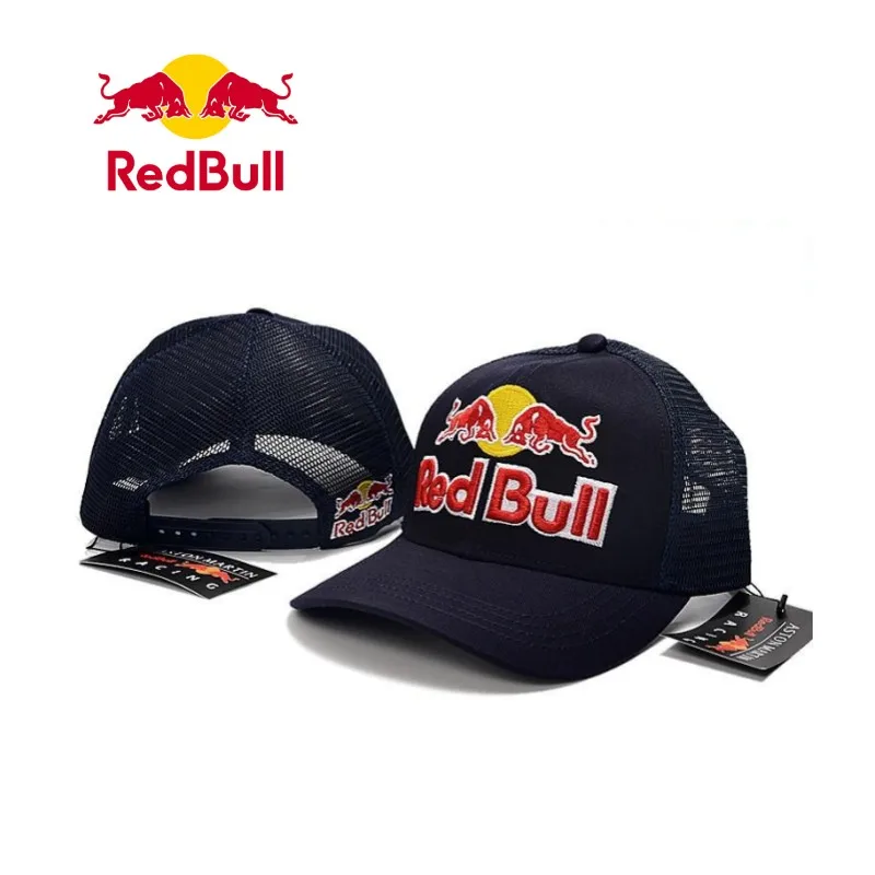 Baseball Cap Fashion Hat Sports Hat Red Bull Mesh Hat Embroidered Red Bull Baseball Hat For Men Women Outdoor Racing