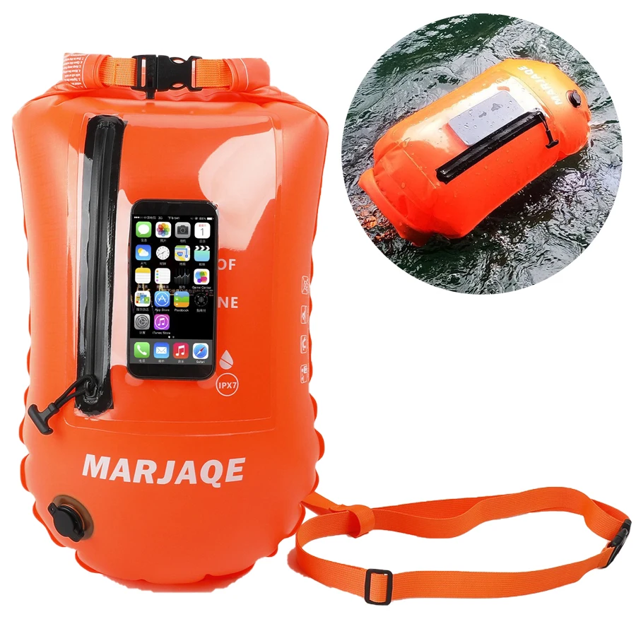 20L Floating Waterproof Backpack Swimming Bag Float Storage Air-tight Swim Buoy Dry Bag for Paddling Boating Kayaking Rafting