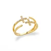 89350-63f4ef.png Bagues ajourées en chaîne pour femmes, couleur or, acier inoxydable, Zircon, croix ouverte, tendance, bijoux esthétiques de mariage, cadeau