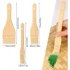 3pcs Flat Hake Brushes Hake Paint Brush Artist Painting Set Sheep Hair Bristles Wash for Watercolor Ceramic Pottery Painting 2