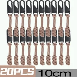 Colorful Detachable Zipper Pullers for Travel Bags & Backpacks (Beige - 20pcs)