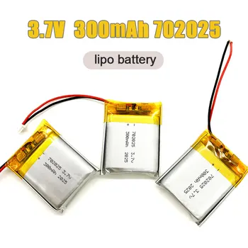 702025 3.7V 300mAh Rechargeable Polymer Battery