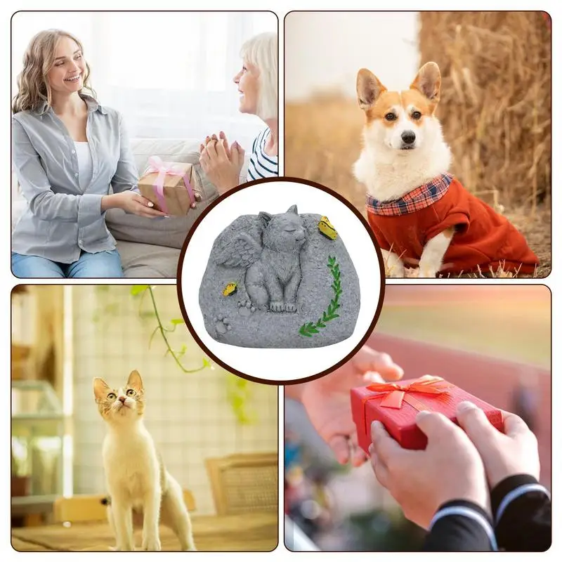 동물 묘석 화분, 고양이 개 작은 다육 화분, 식물 장식, 작은 다육 화분, 실내 야외 화분