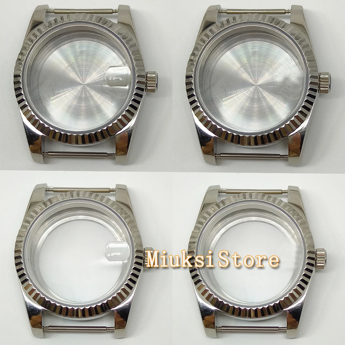 

36mm 39mm Watch Case Stainless Steel Polished Sapphire Glass fit NH35 NH36 Miyota8215 821A ETA 2836 2824 ST2130 PT5000 Movement