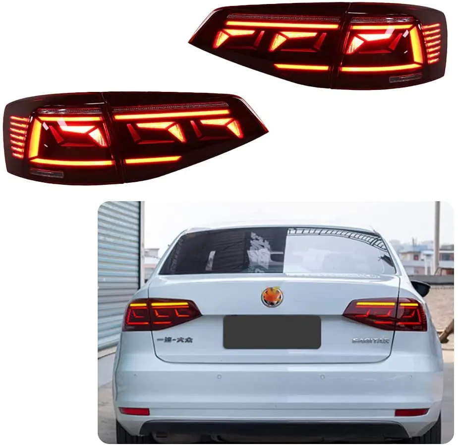 

Светодиодный ные задние фонари для VW Volkswagen Jetta 2015 2016 2017 2018, последовательный индикатор, задние фонари в сборе, светодиодный ОД