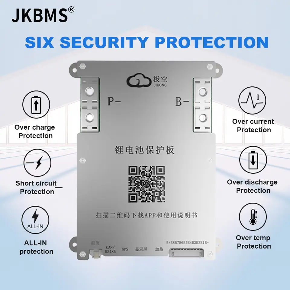 JK SAMRT BMS 4S 5S 6S 7S 8S 12V 24V BATTERY WITH 2A ACTIVE BALANCE HEAT FUNCTION ON SALE image 4