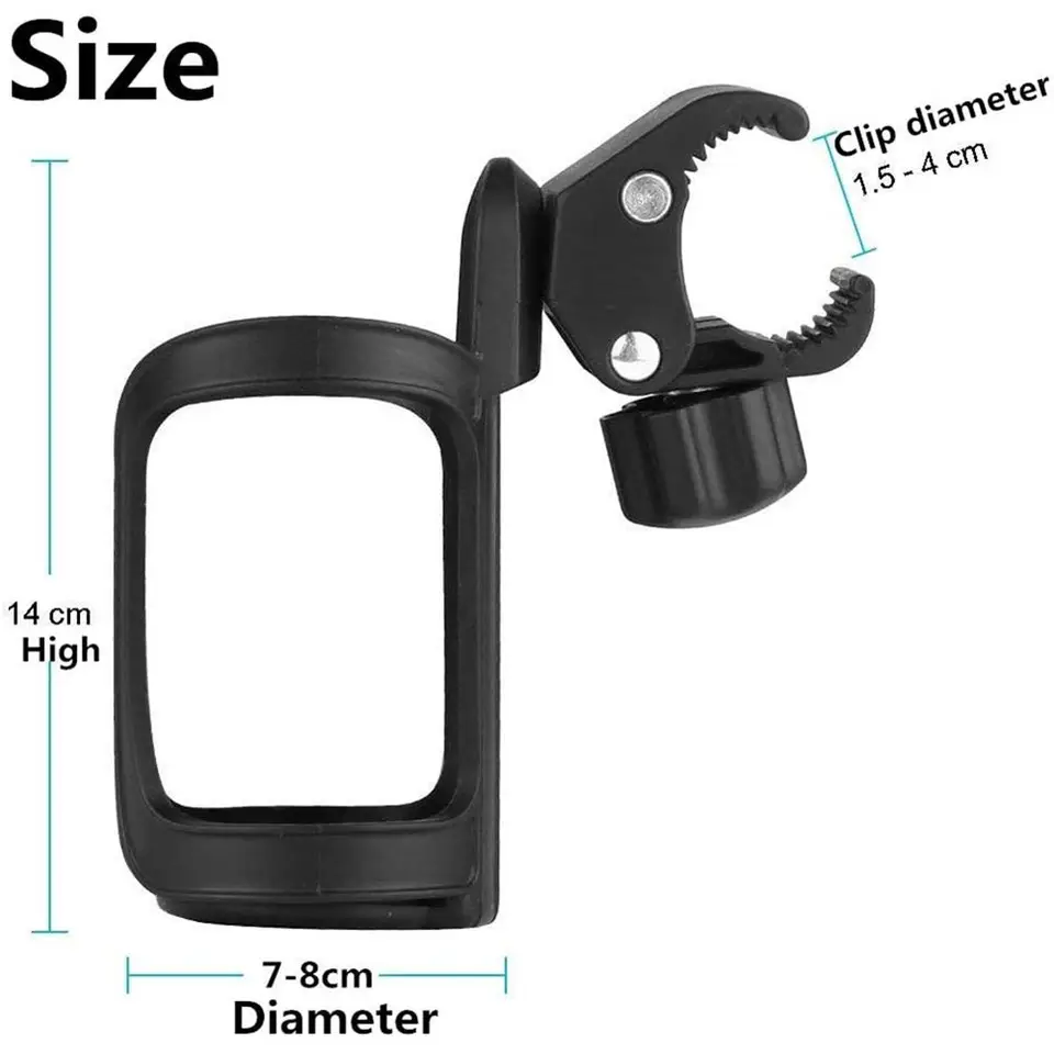 Porte-bouteille Pivotant Universel – Pour Poussette, Vélo électrique – Support De Montage – Neuf