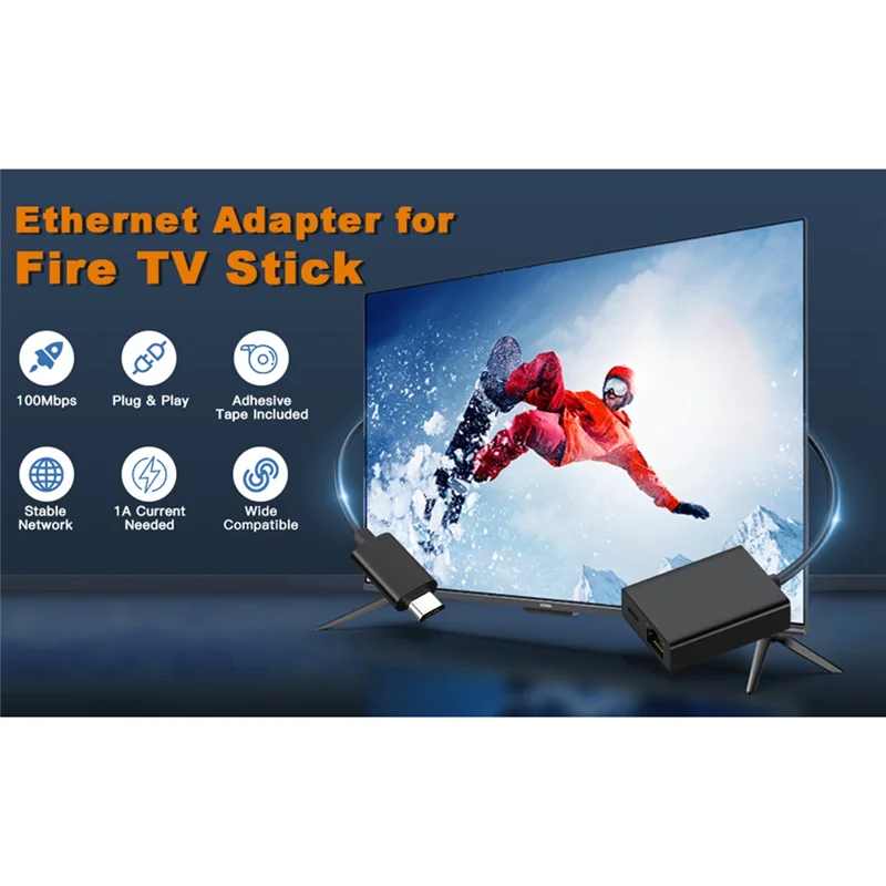 마이크로 USB 네트워크 카드 이더넷 어댑터, 마이크로 USB-100M 네트워크 카드, 4K 파이어 TV 스틱 이더넷 스위치 라우터용