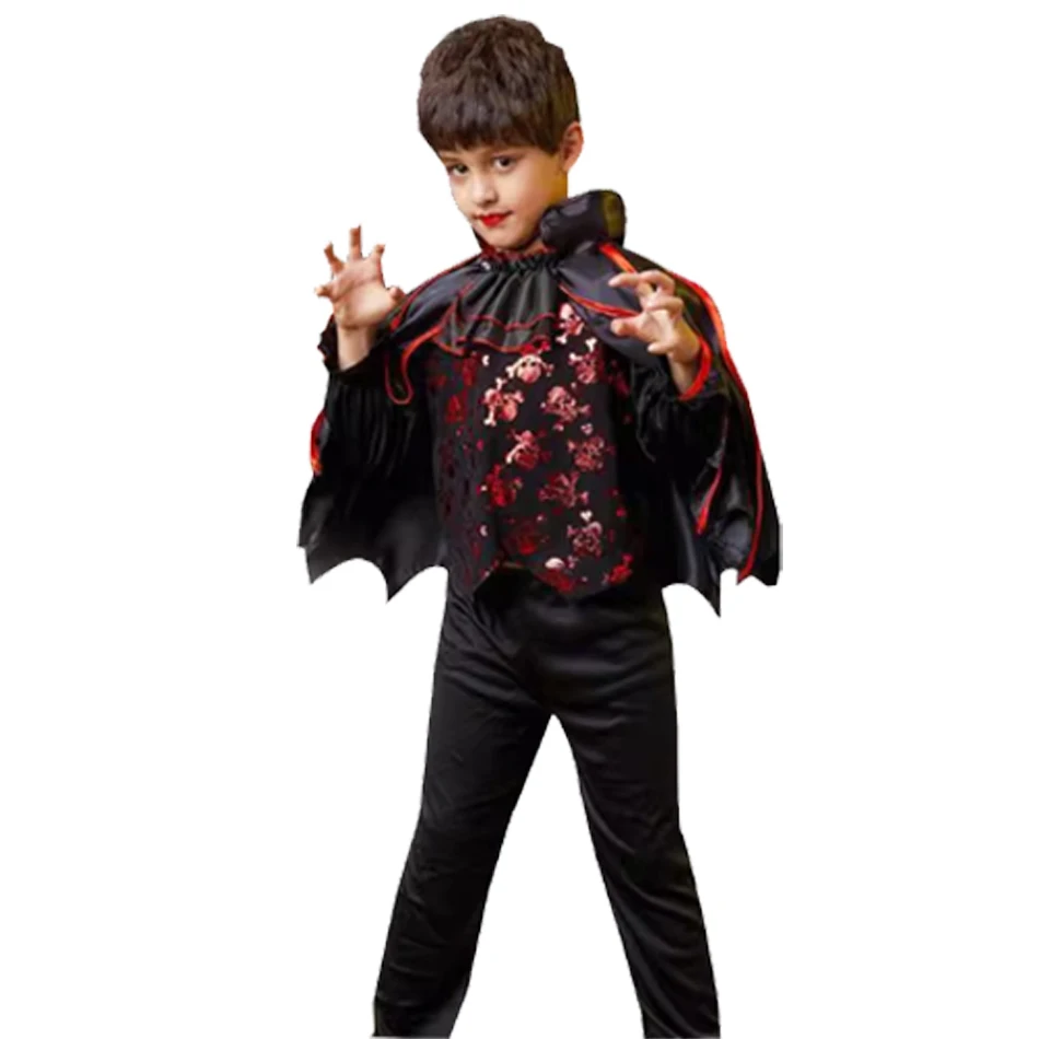 thumbnail image 1 of Vestido de vampiro de Halloween para niñas, disfraz de vampiro para cosplay, vestido de fiesta, disfraz de bruja mágica para niños, vestido elegante de bruja con tutú, 1 of 5