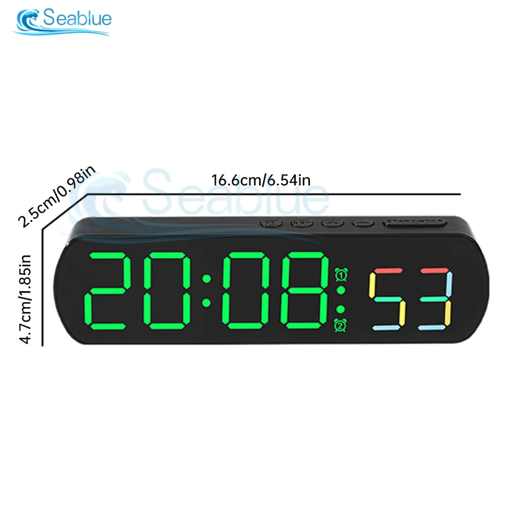 Electronic Clock Creative Multifunctional Led Alarm Clock Temperature Jump Second Display Positive And Countdown Bedside Clock 4