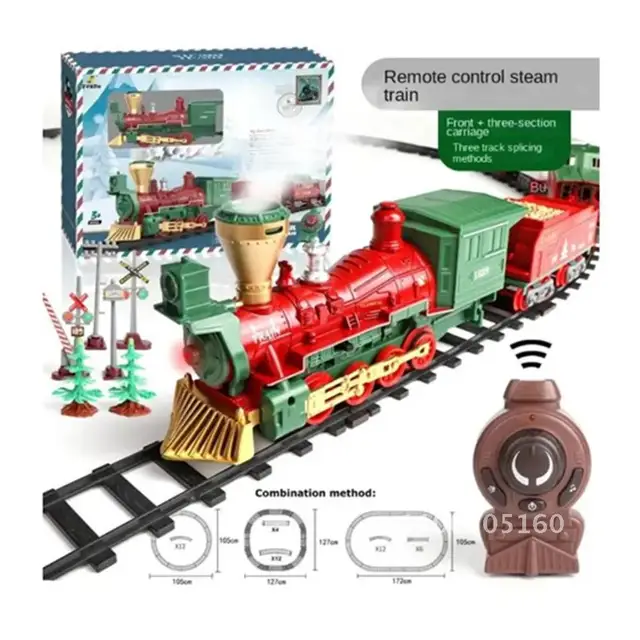 2.4G Remote Control Electric Rail Model Set Children's Toy Gift Nostalgic Children's Christmas Retro Train Christmas 1
