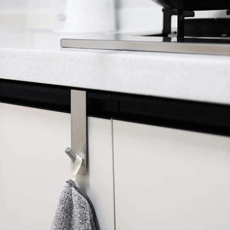 Stainless Steel Over Glass Door Shower Door Back Shower Towel Rack S-Shape Bathroom Bathrobe Hanger Holder Hooks 3